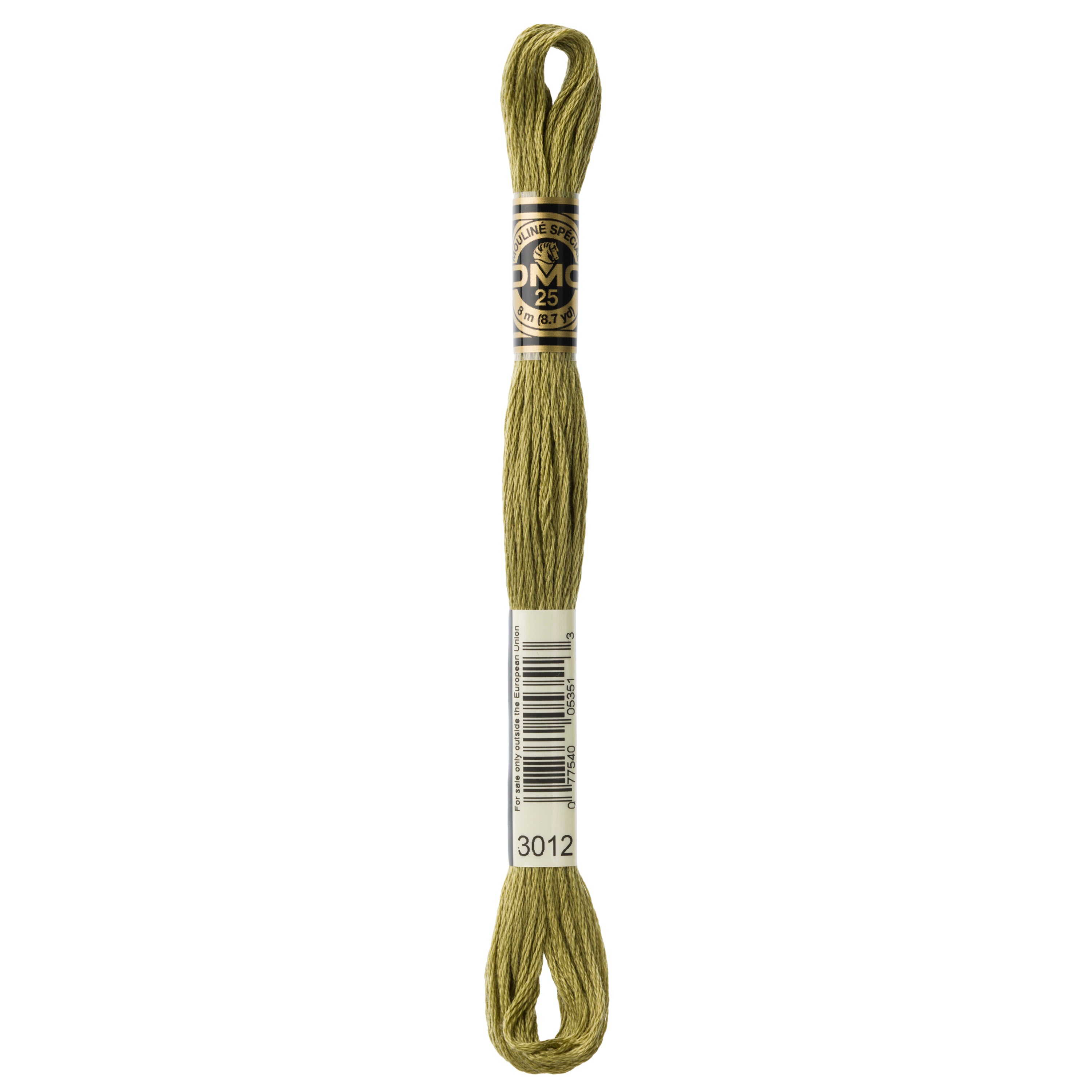 green embroidery floss, DMC 3012