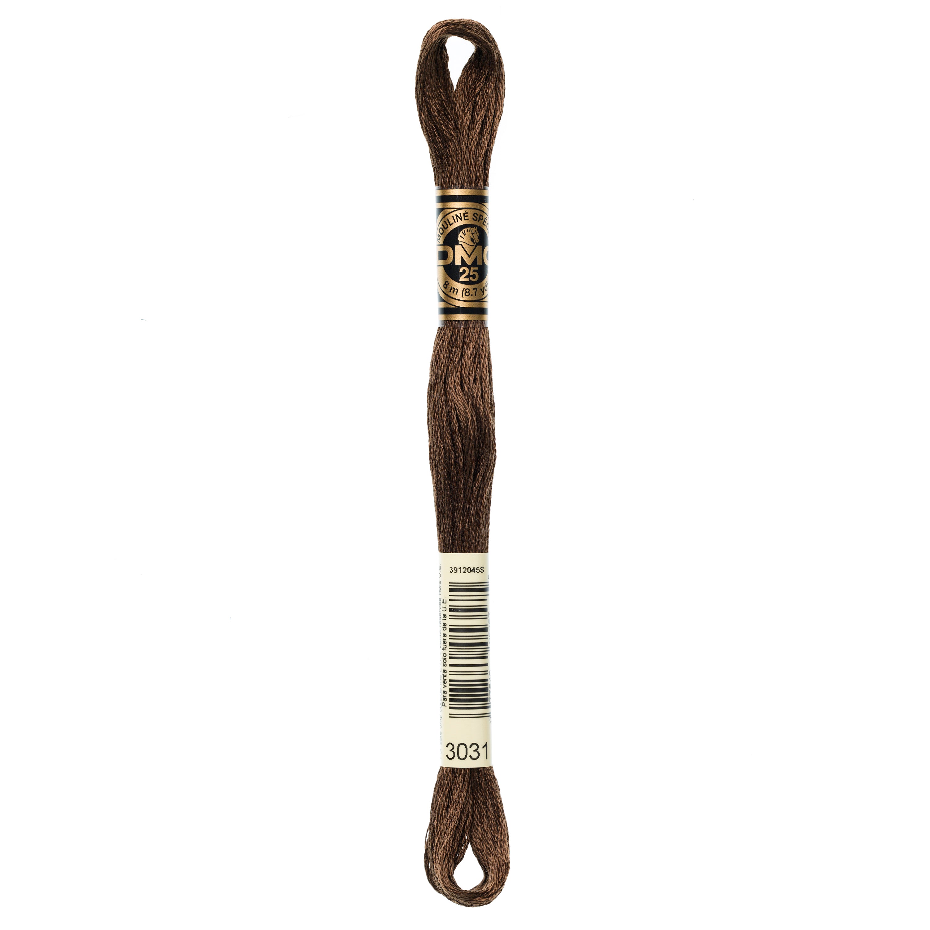 brown embroidery floss, DMC 3031