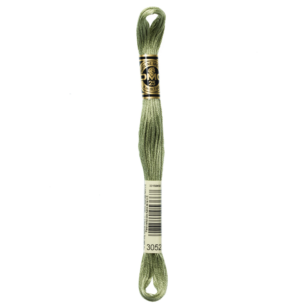 green embroidery floss, DMC 3051
