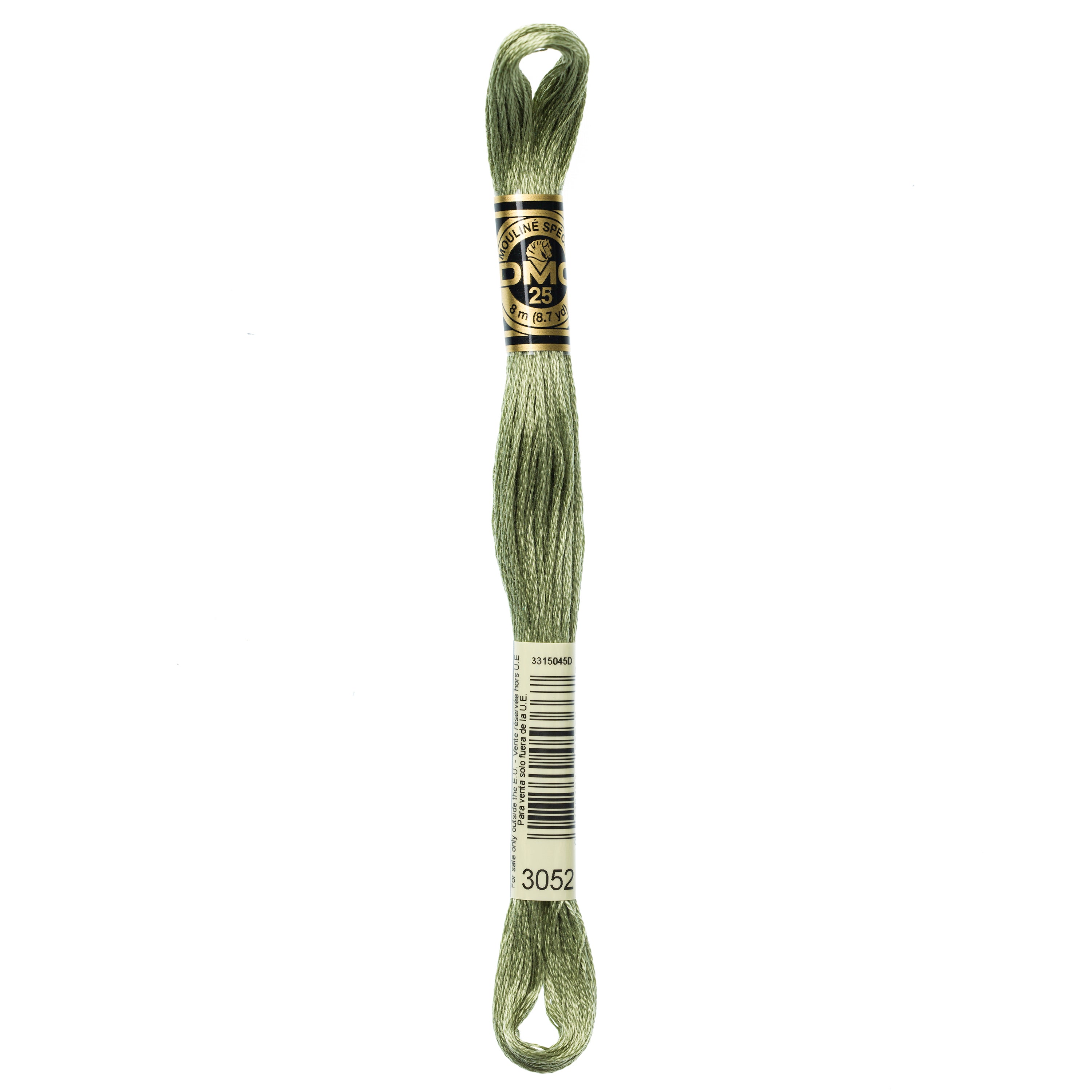green embroidery floss, DMC 3051