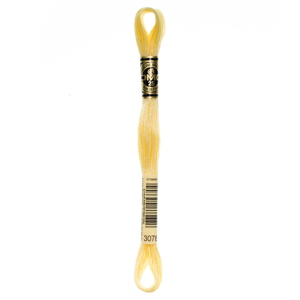 yellow embroidery floss, DMC 3078