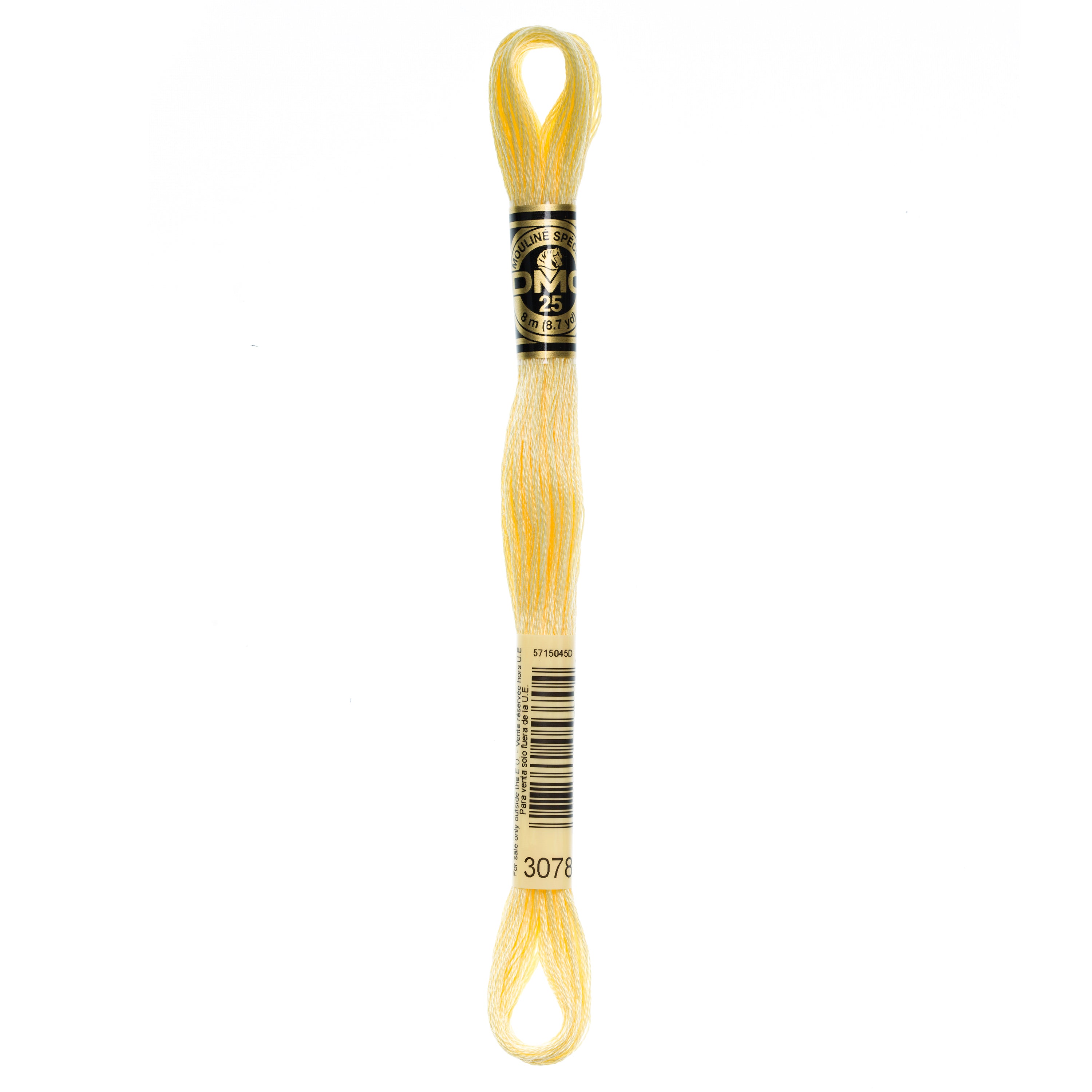 yellow embroidery floss, DMC 3078