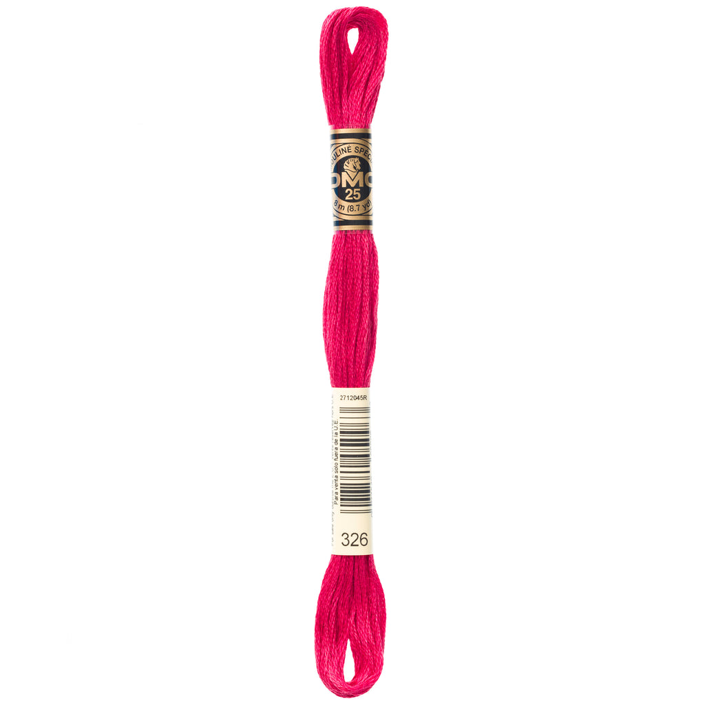 red embroidery floss, DMC 326