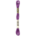 purple embroidery floss, DMC 327