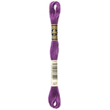 purple embroidery floss, DMC 327