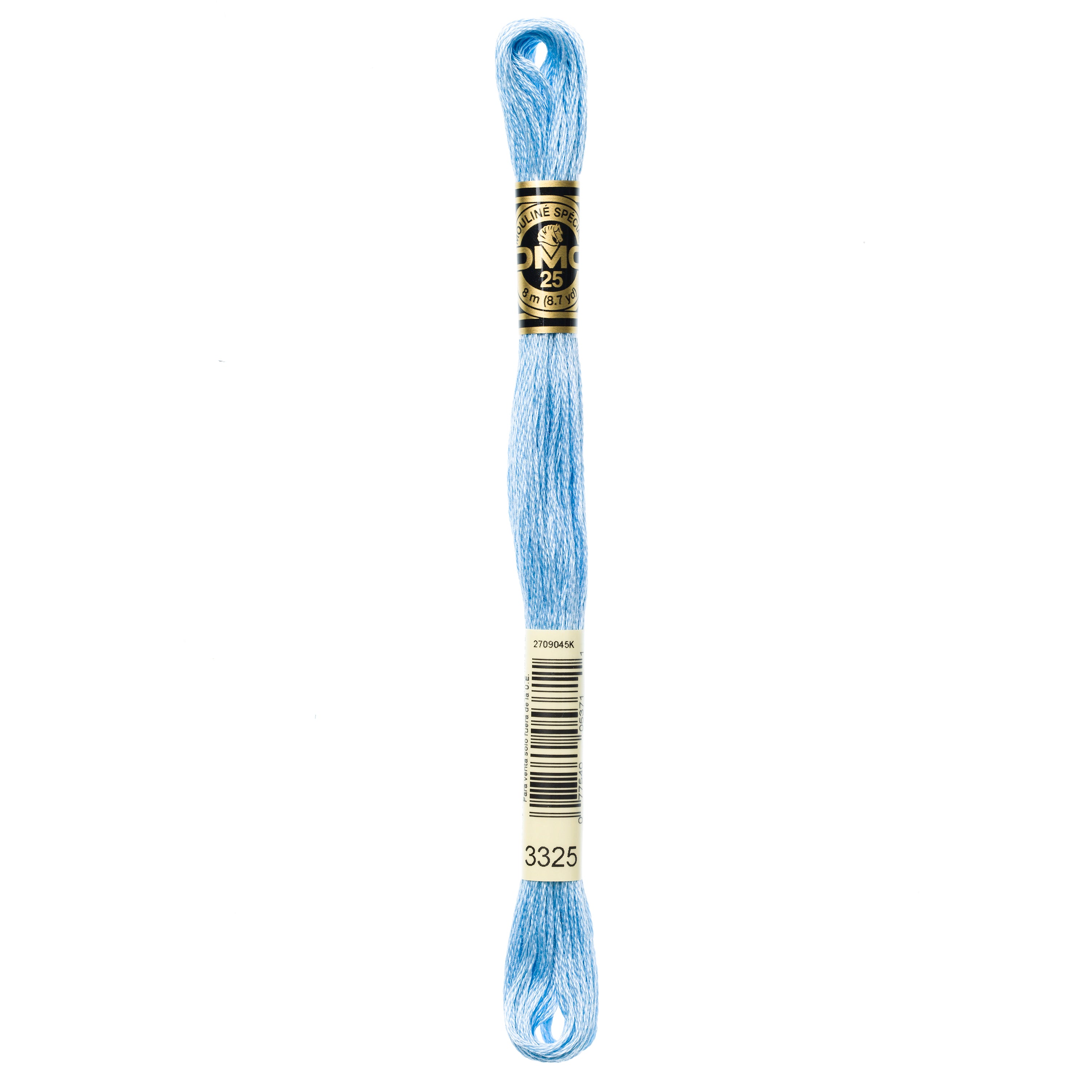 blue embroidery floss, DMC 3325