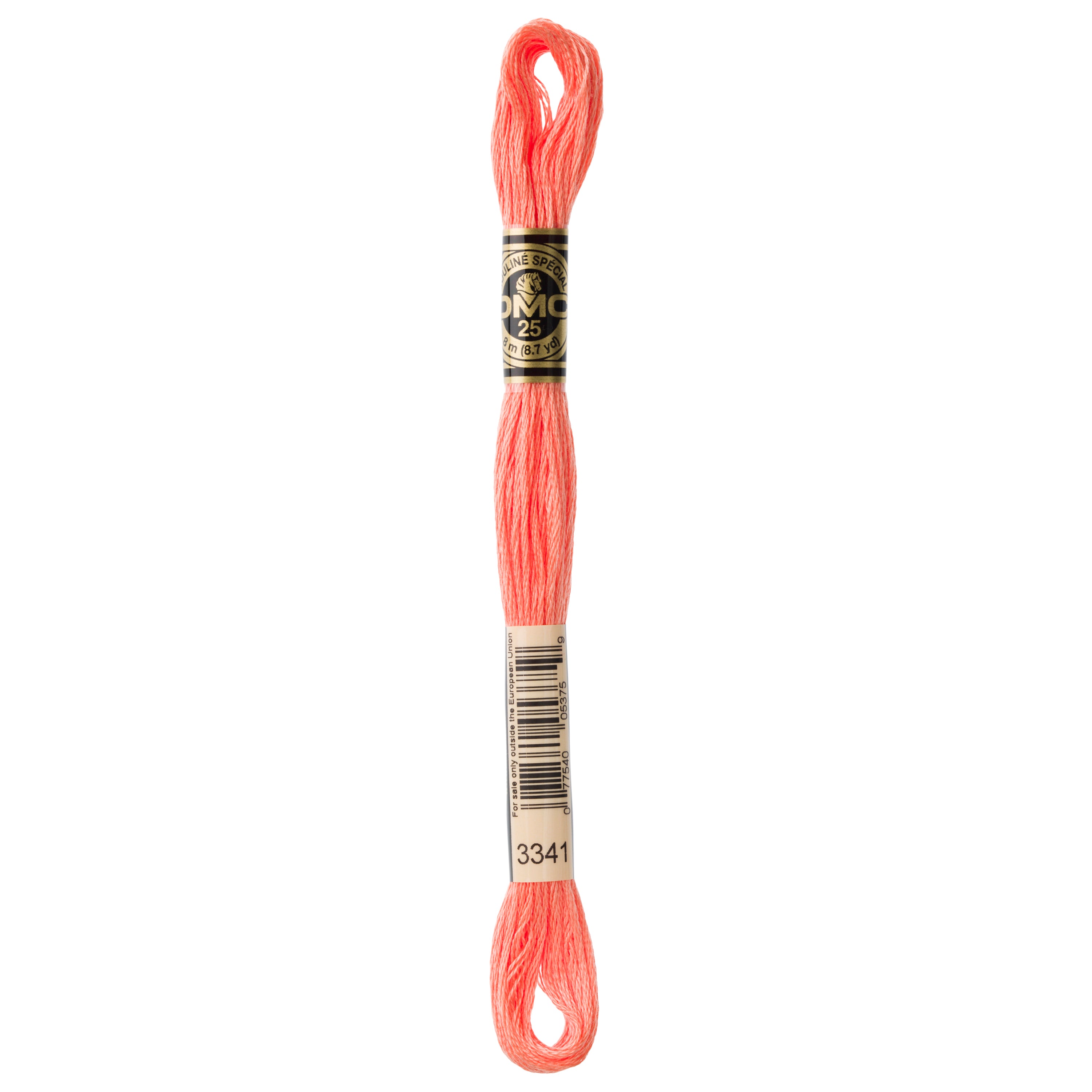 pink embroidery floss, DMC 3341