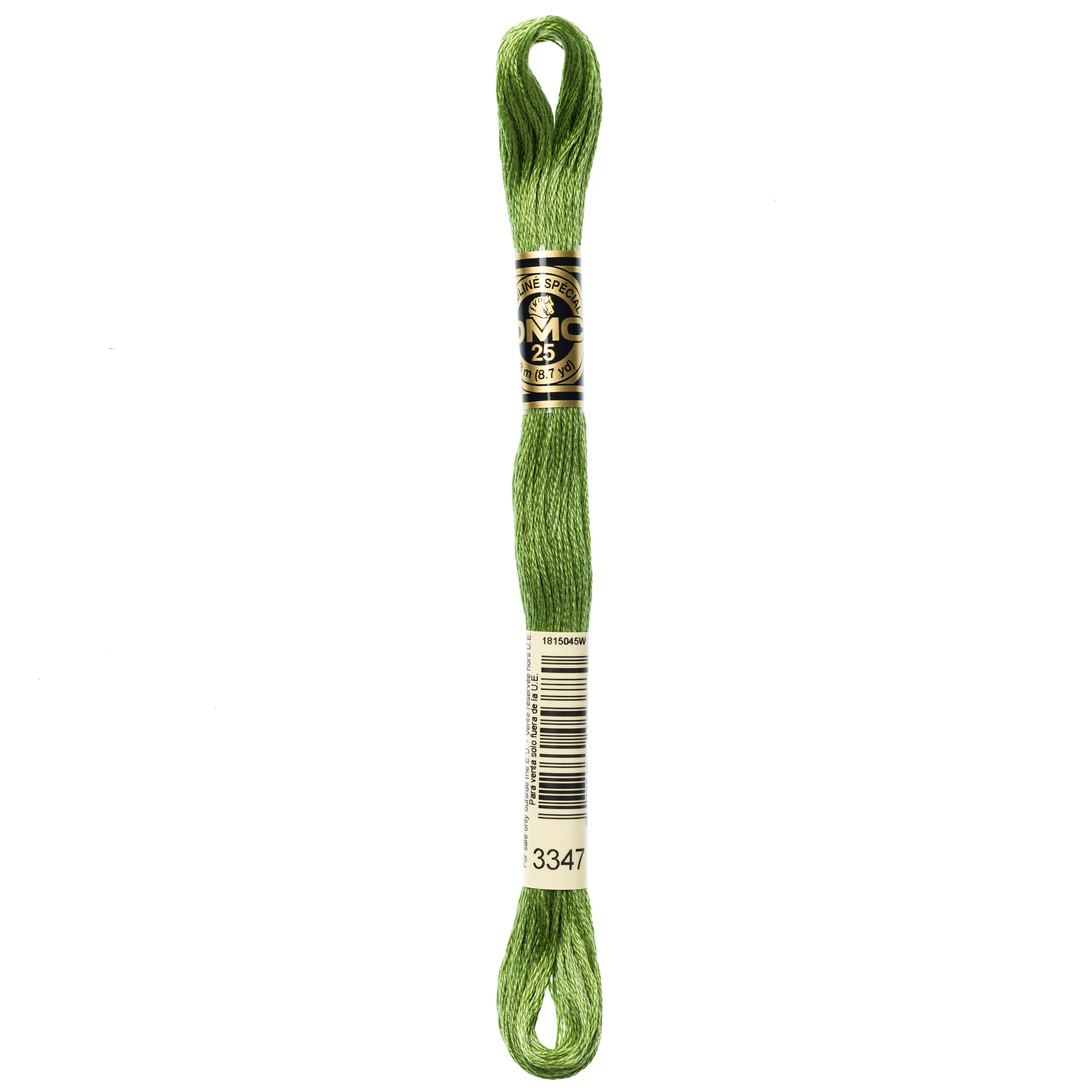 green embroidery floss, DMC 3347