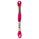 DMC embroidery floss, pink embroidery floss, red embroidery floss, DMC 3350, Raspberry