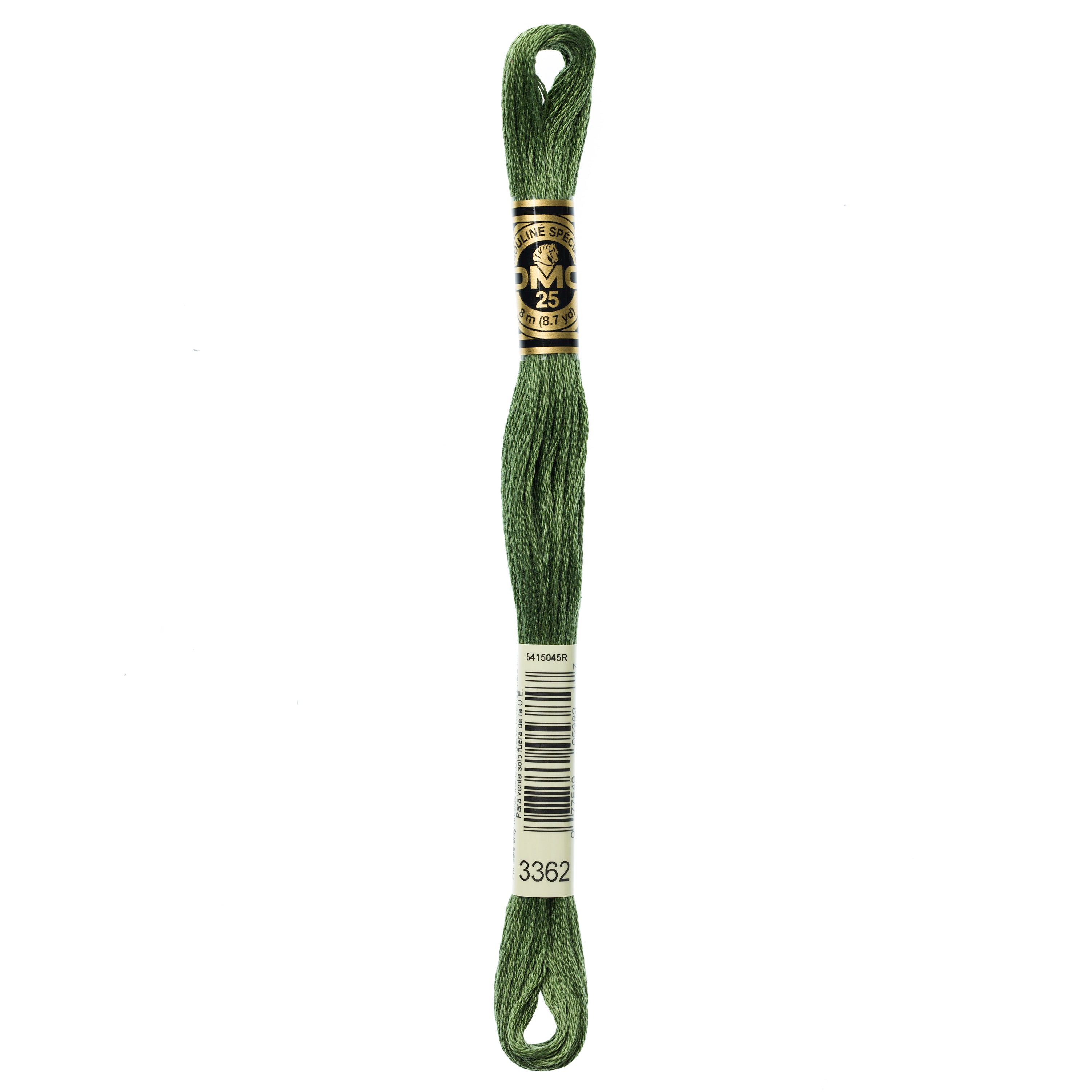 green embroidery floss, DMC 3362