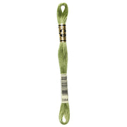 DMC Embroidery Floss, Green Palette - 3364 / Wasabi