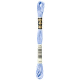 blue embroidery floss, DMC 341