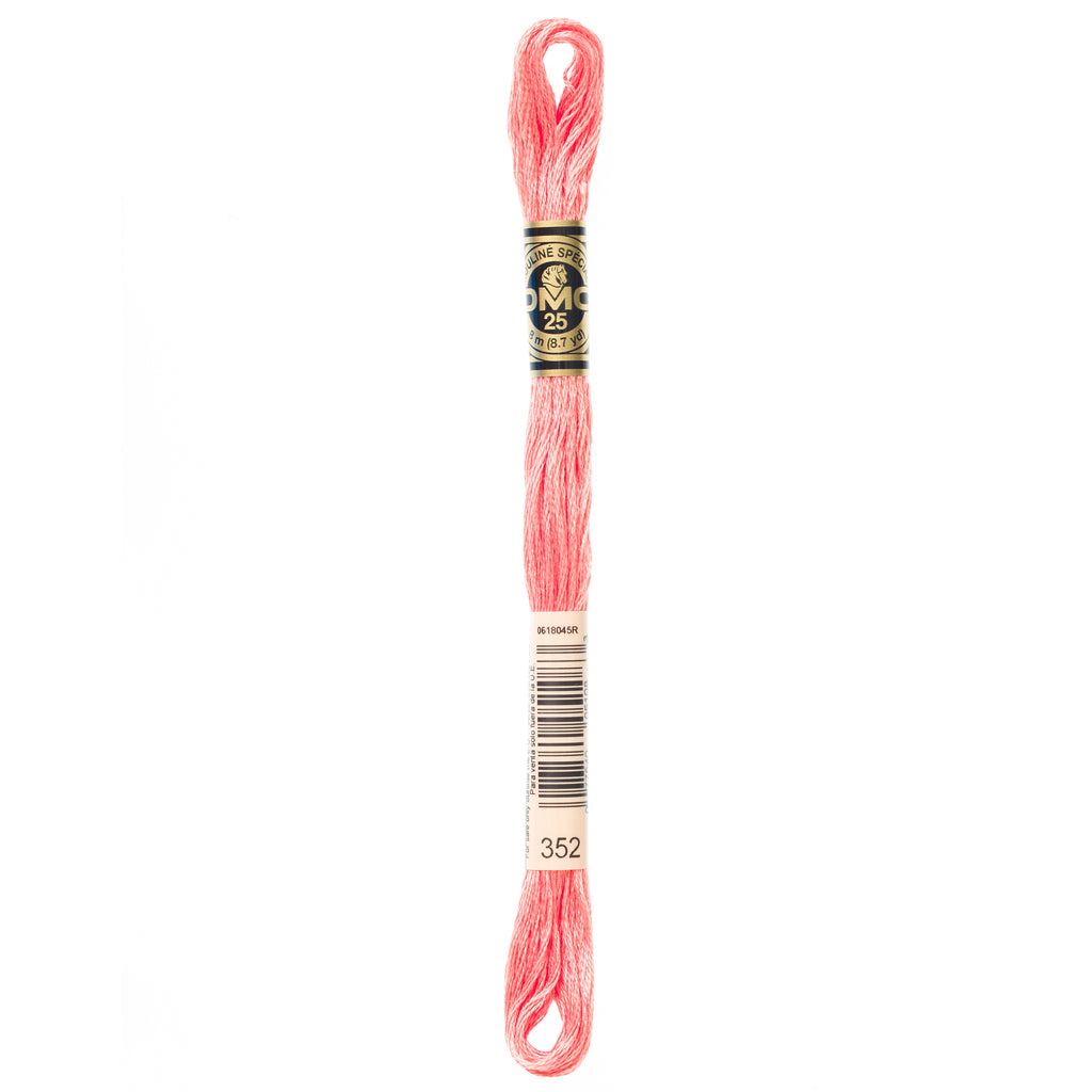 pink embroidery floss, DMC 352