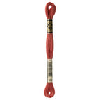 red embroidery floss, DMC 356