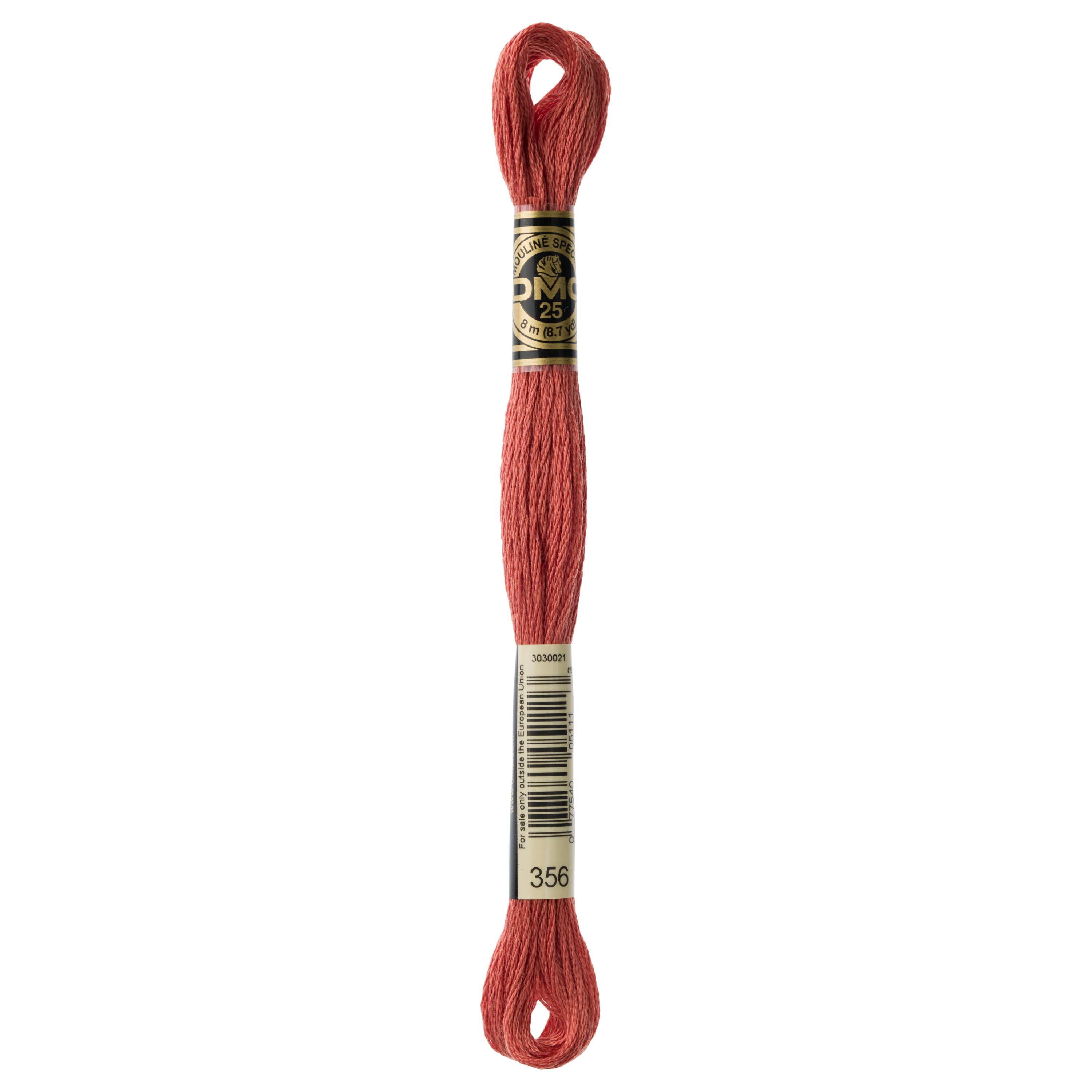red embroidery floss, DMC 356