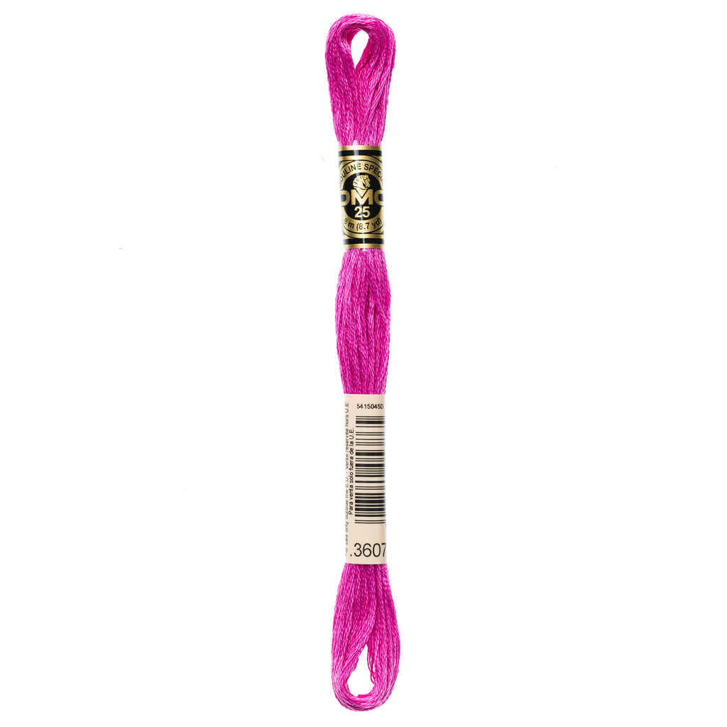 pink embroidery floss, DMC 3607