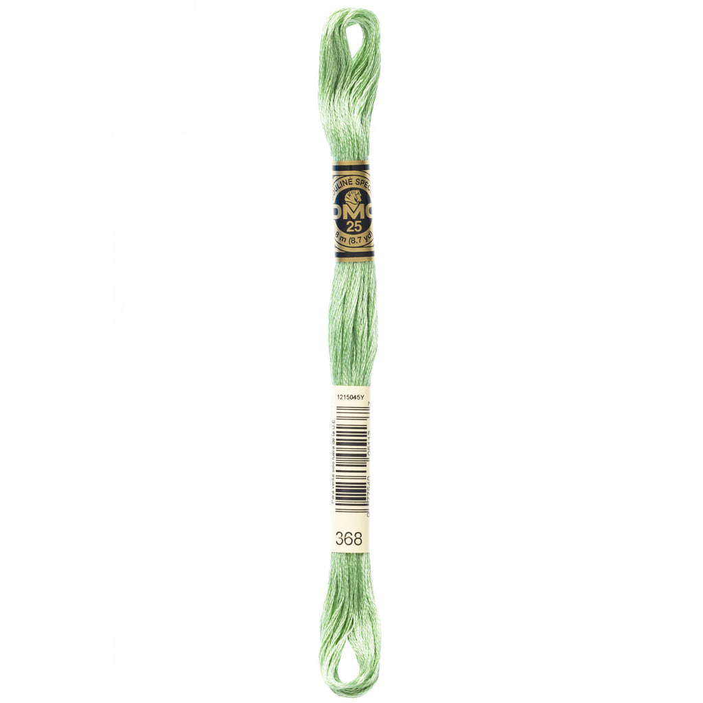 green embroidery floss, DMC 368