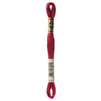 red embroidery floss, DMC 3721