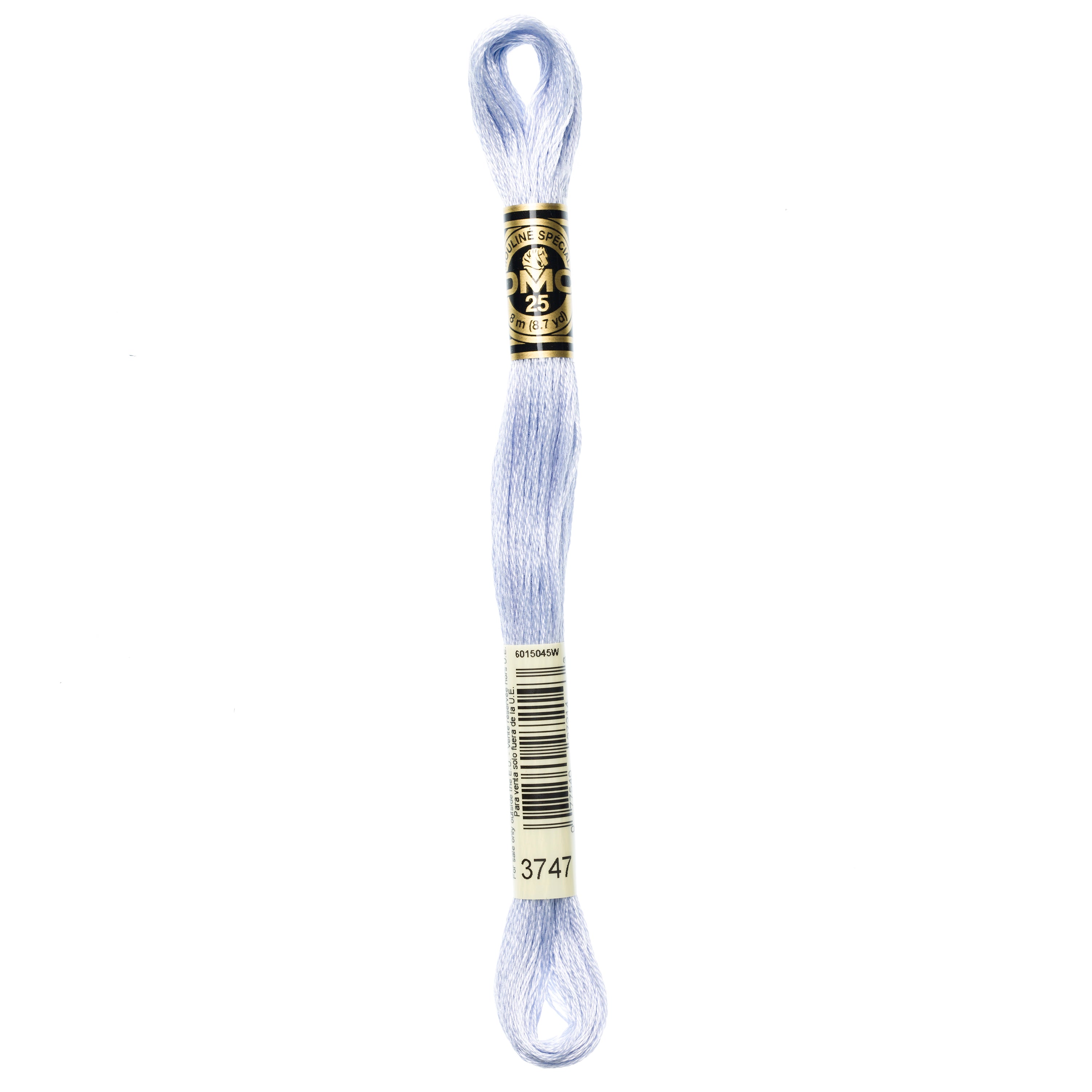 blue embroidery floss, DMC 3747