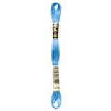 blue embroidery floss, DMC 3755