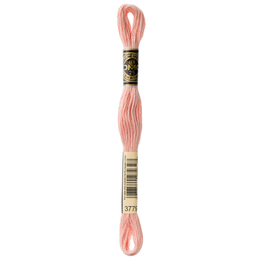 DMC embroidery floss, pink embroidery floss, DMC 3779, Blush