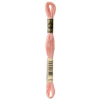 DMC embroidery floss, pink embroidery floss, DMC 3779, Blush