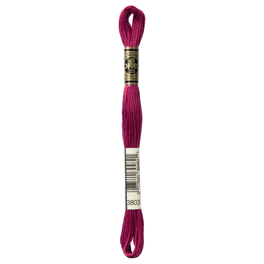 DMC embroidery floss, pink embroidery floss, DMC 3803