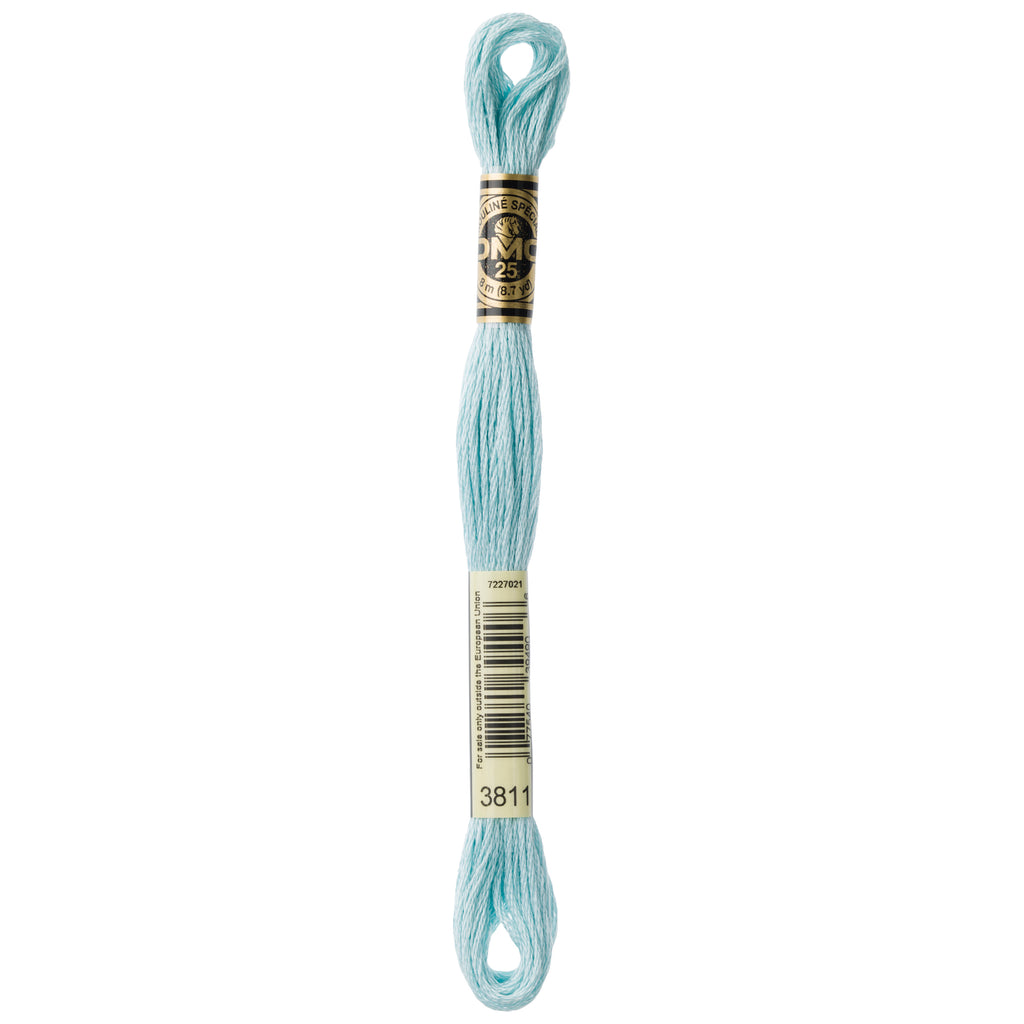 teal embroidery floss, blue-green embroidery floss, DMC 3811