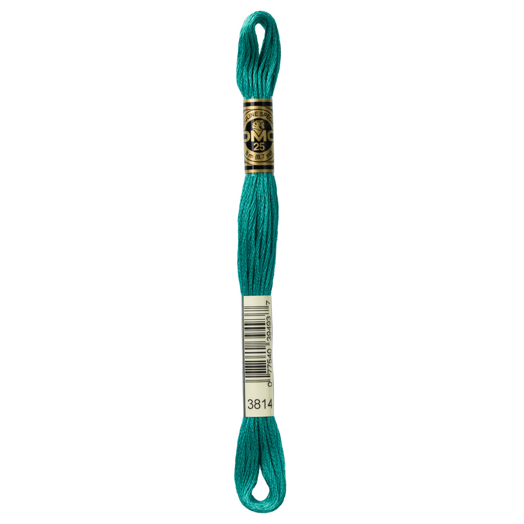 green embroidery floss, DMC 3814