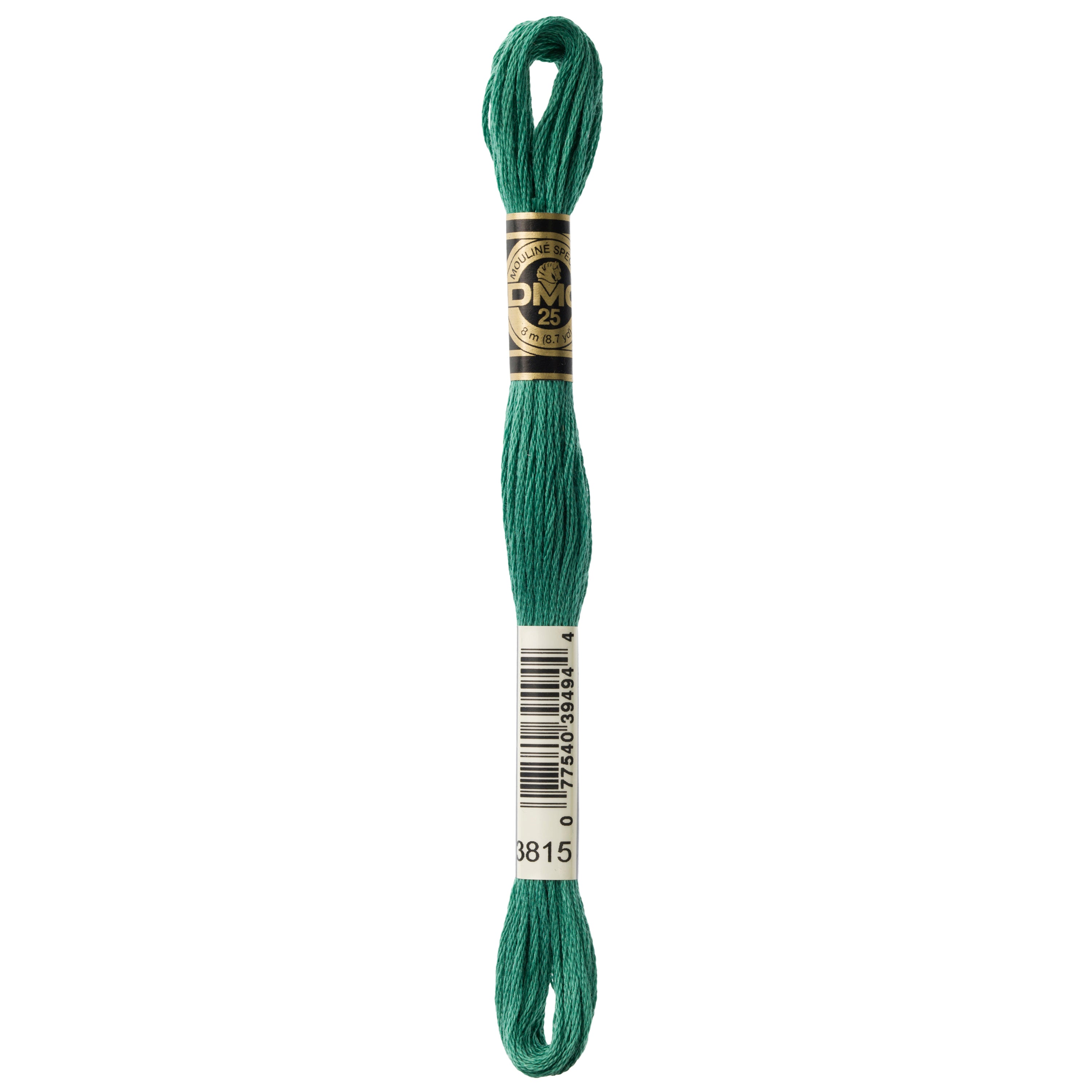 green embroidery floss, DMC 3815