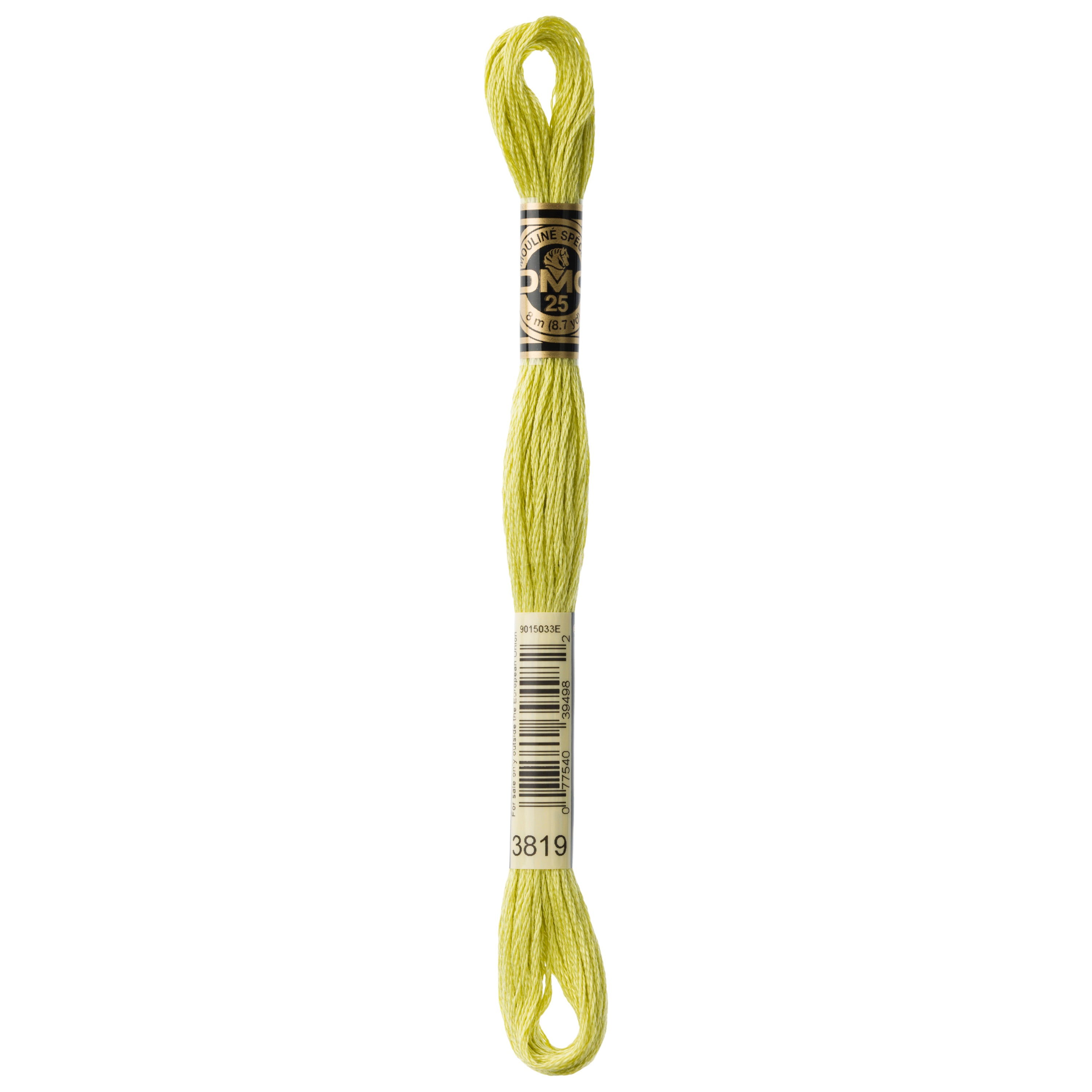 green embroidery floss, DMC 3819