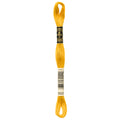 yellow embroidery floss, DMC 3820