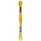 yellow embroidery floss, gold embroidery floss, DMC 3821