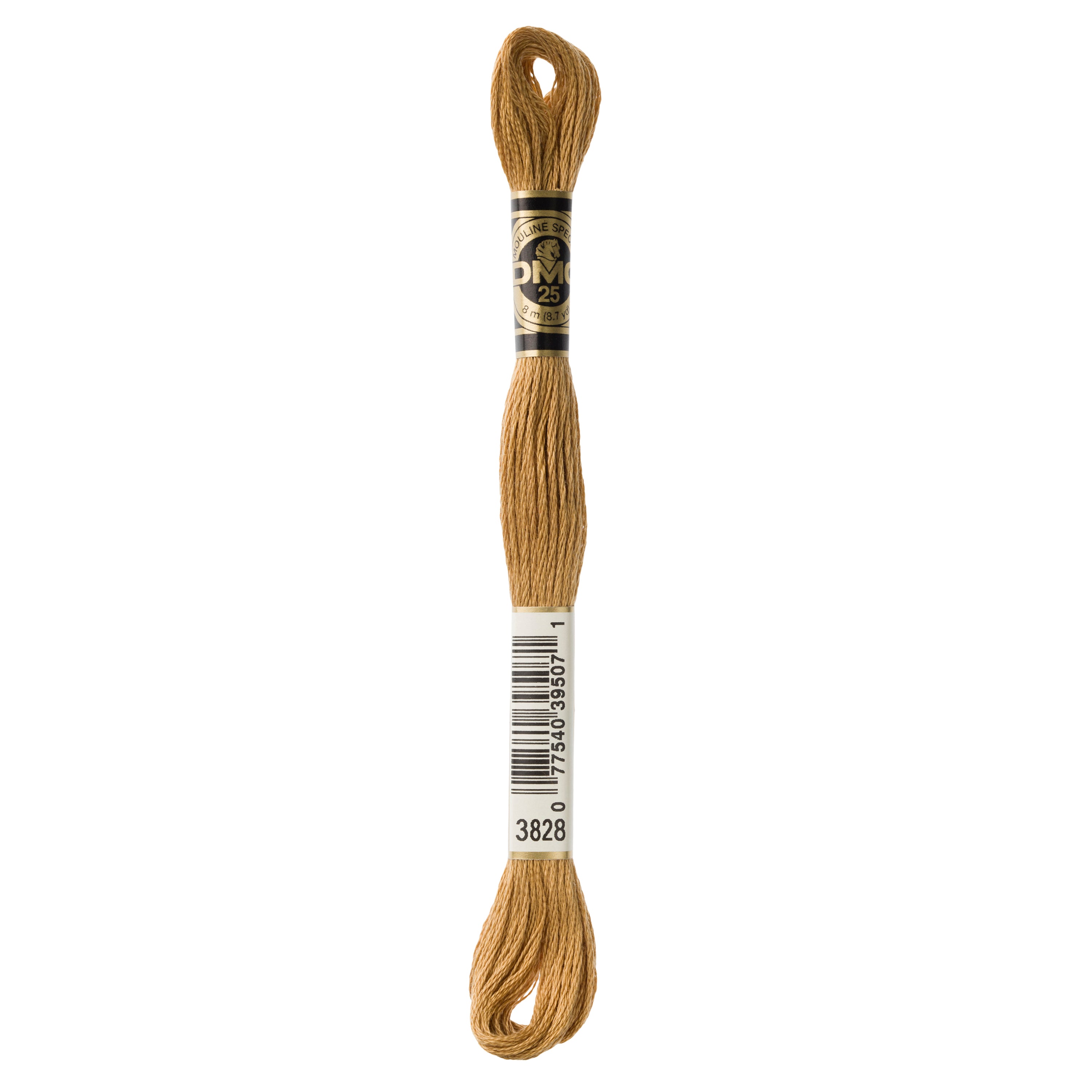 brown embroidery floss, DMC 3828