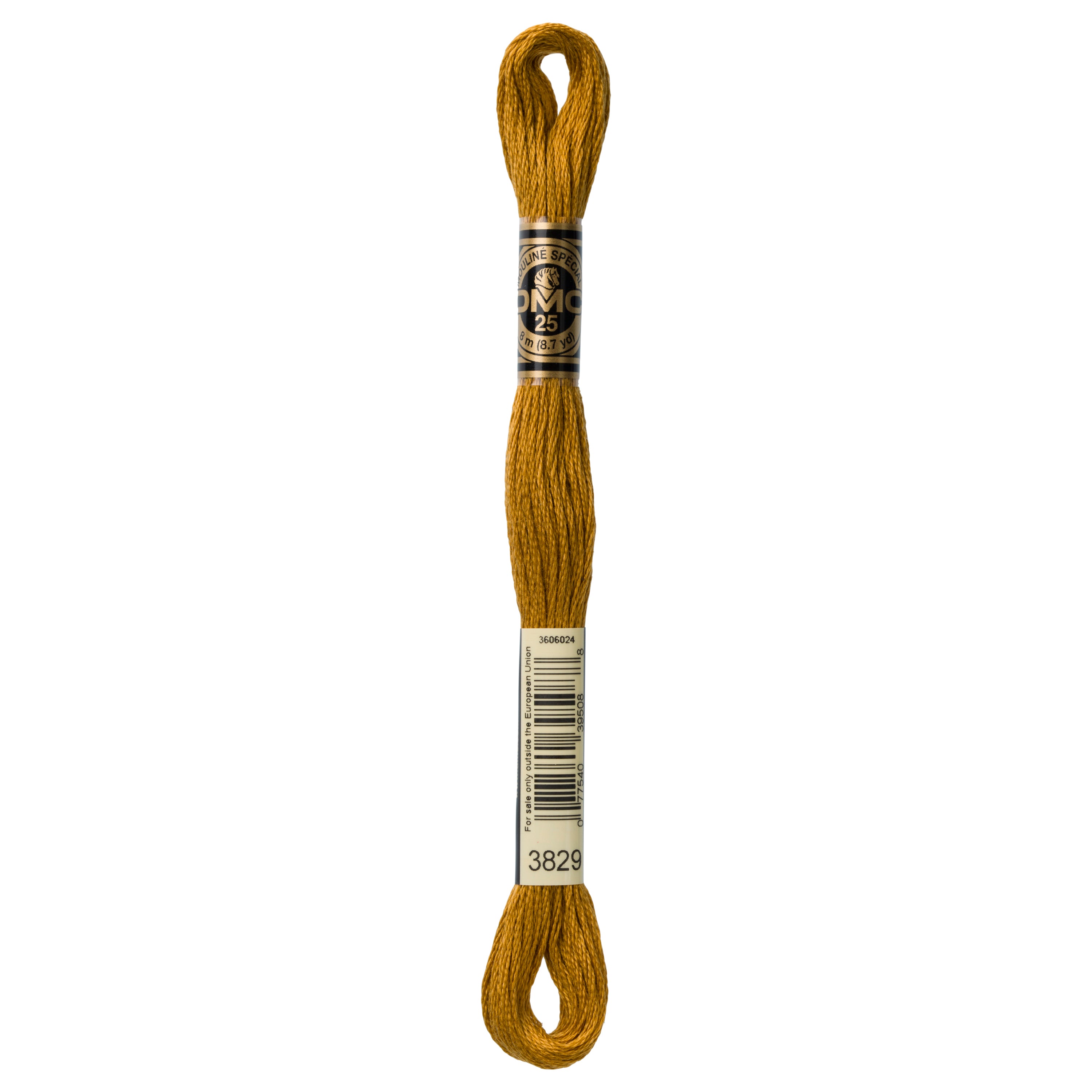 brown embroidery floss, DMC 3829