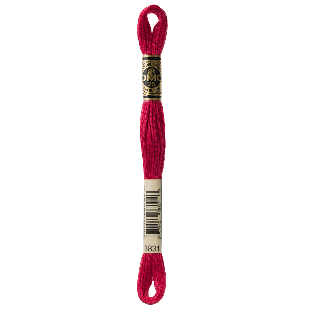 DMC embroidery floss, pink embroidery floss, DMC 3831