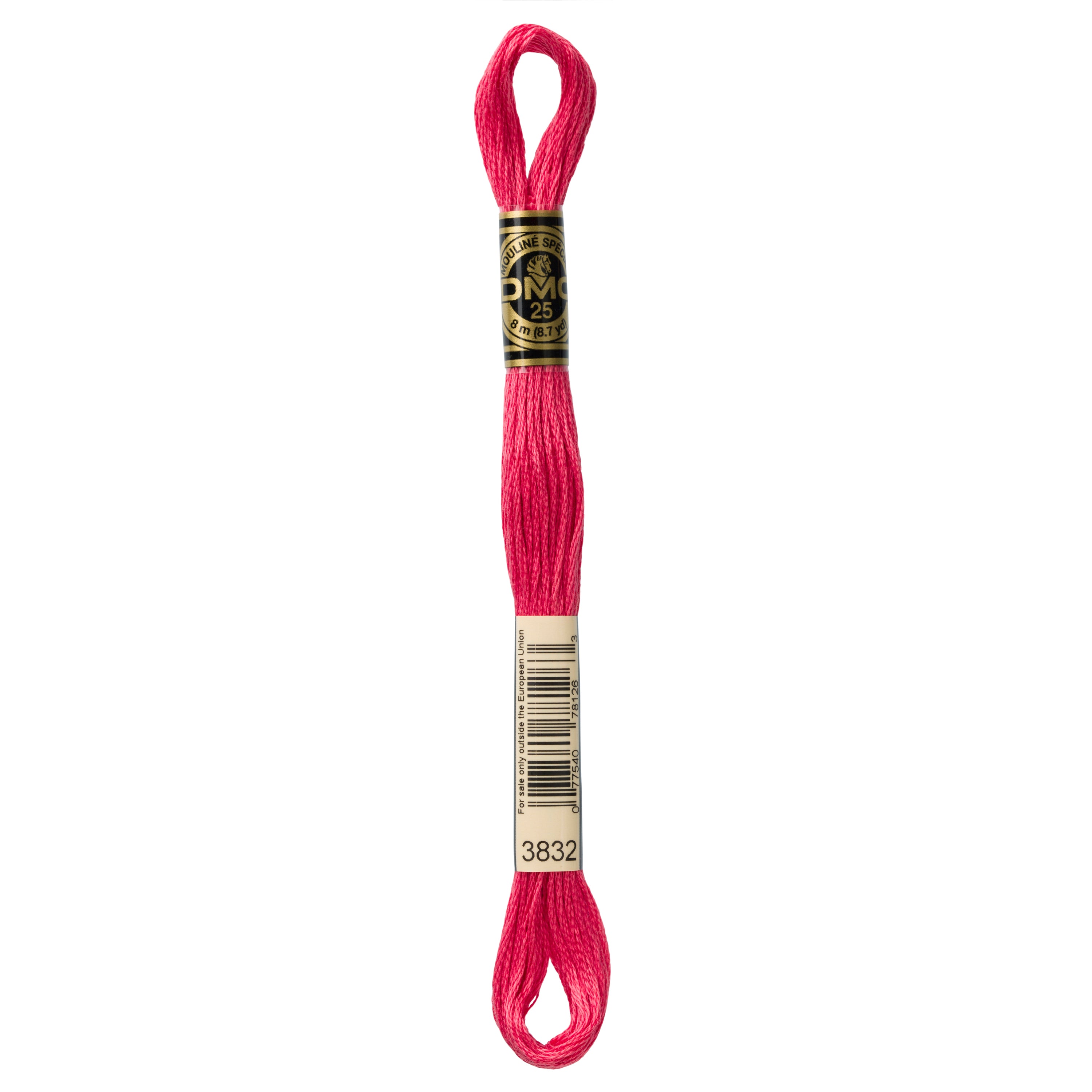 red embroidery floss, DMC 3832
