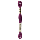 purple embroidery floss, DMC 3834