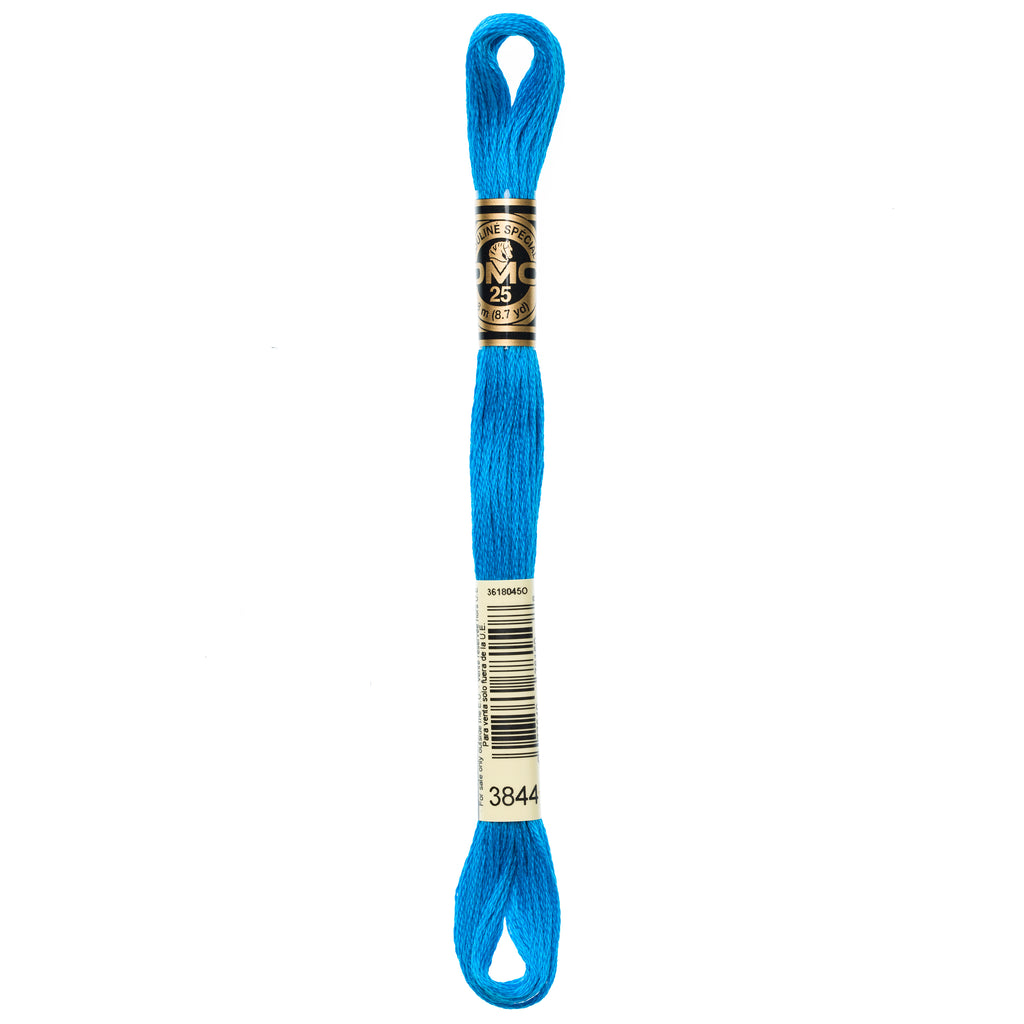 blue embroidery floss, teal embroidery floss, DMC 3844