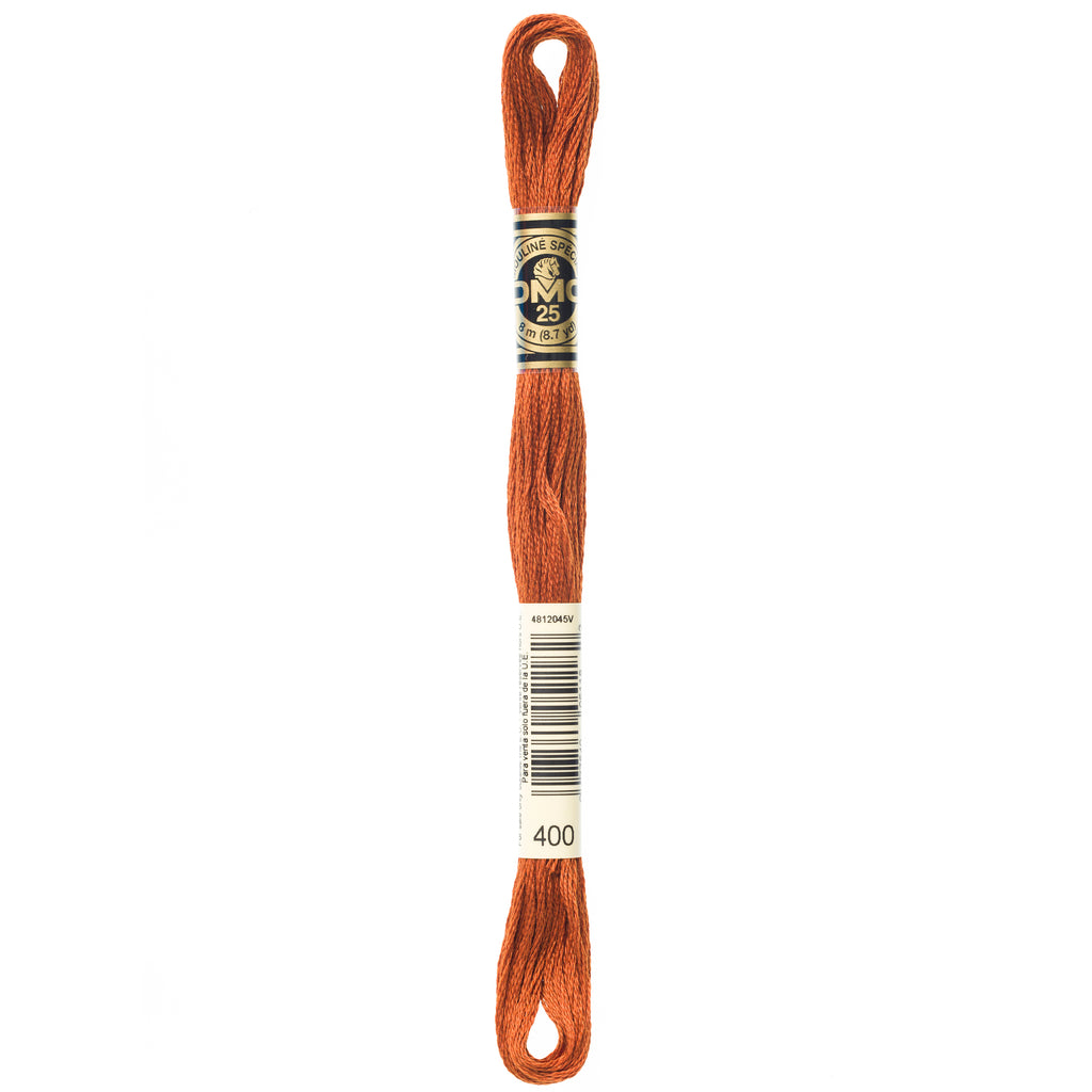 brown embroidery floss, DMC 400