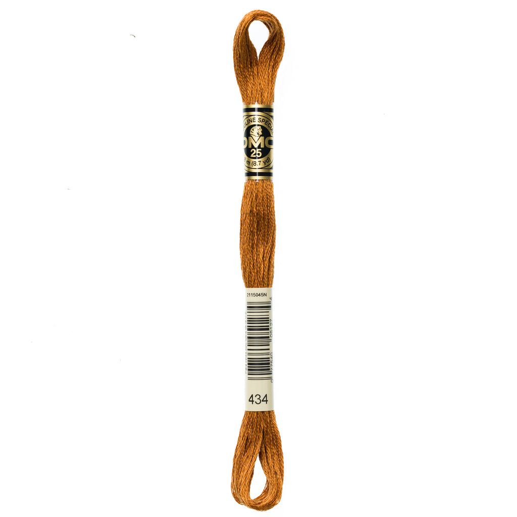 brown embroidery floss, DMC 434