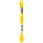 yellow embroidery floss, DMC 444