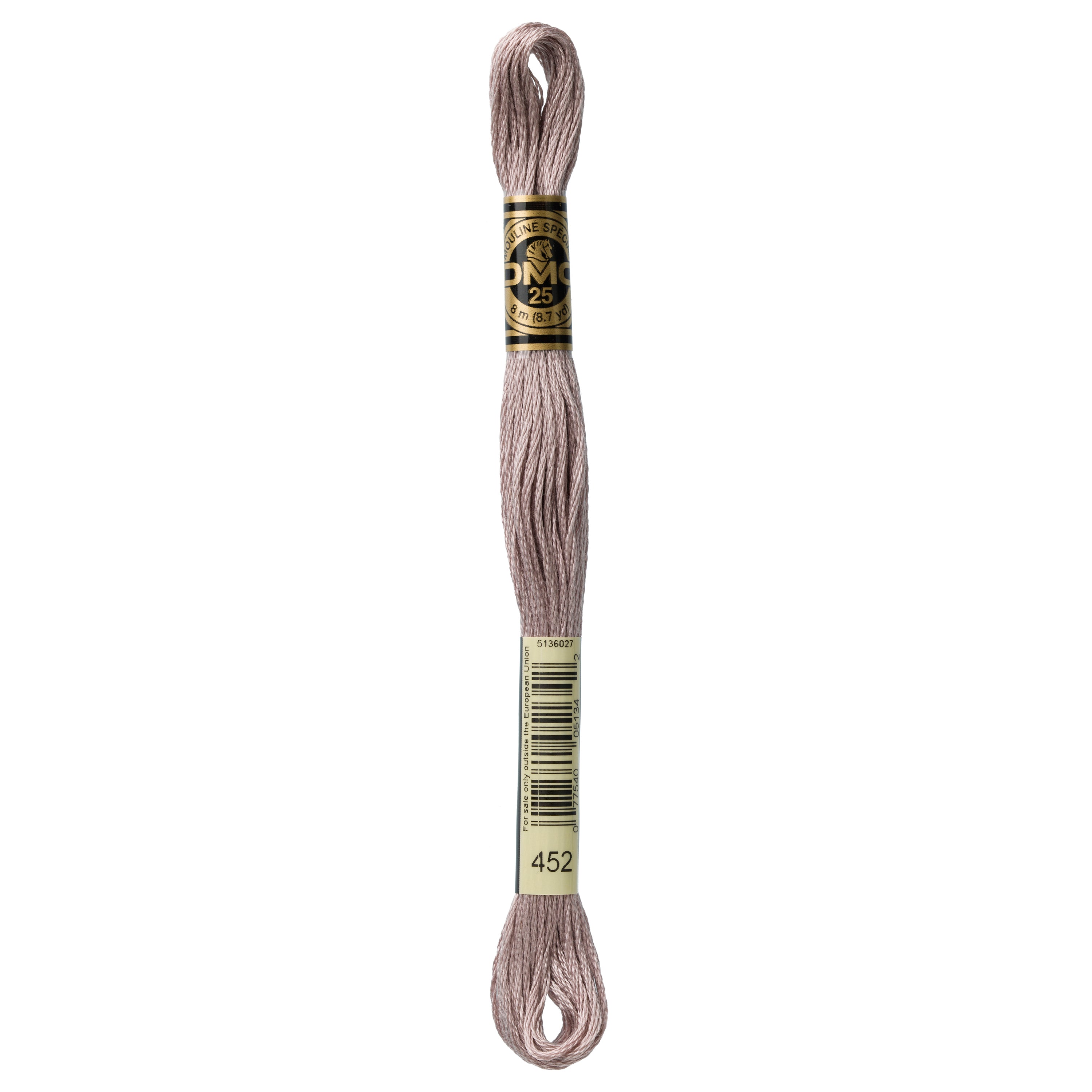purple embroidery floss, DMC 452
