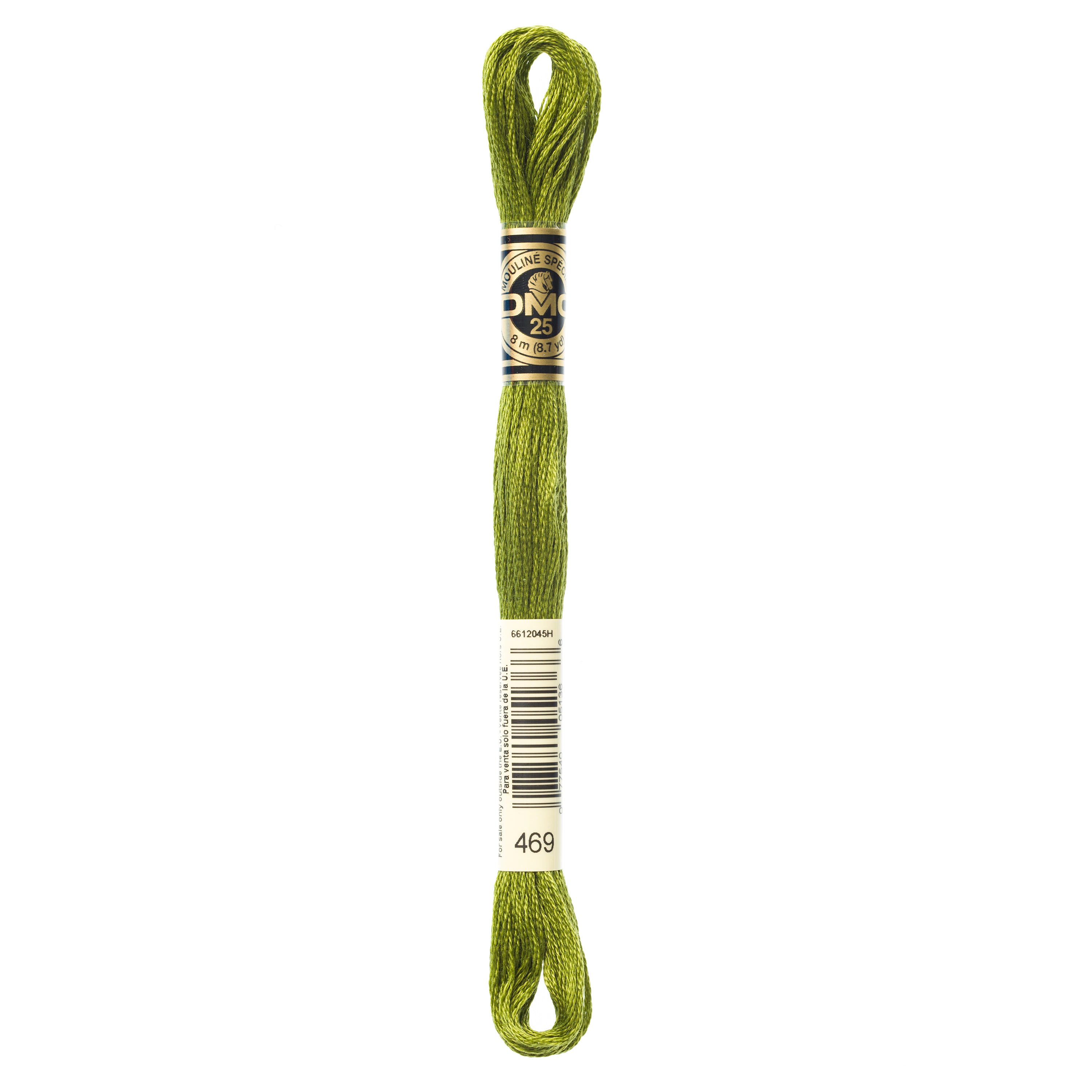 green embroidery floss, DMC 469