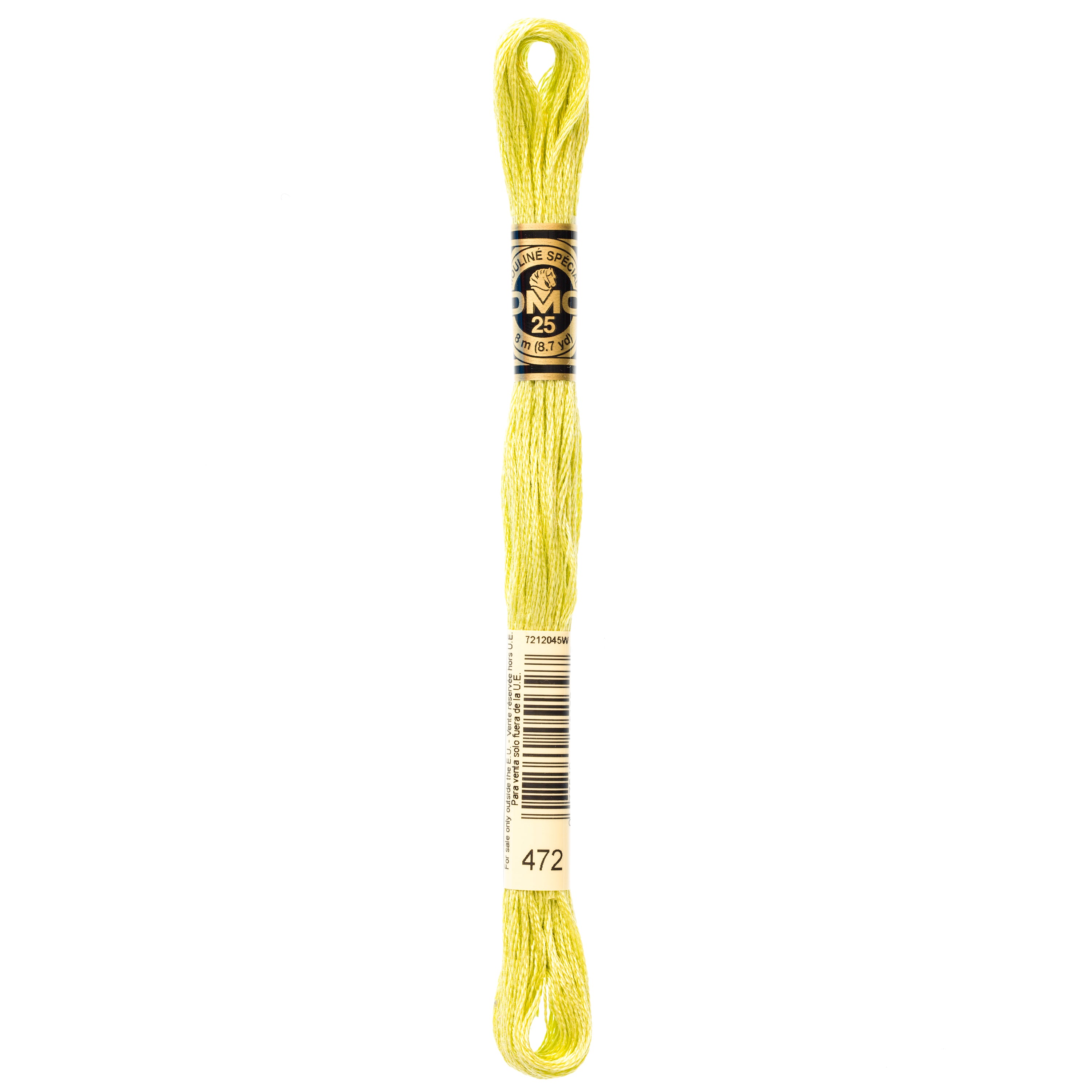 green embroidery floss, DMC 472