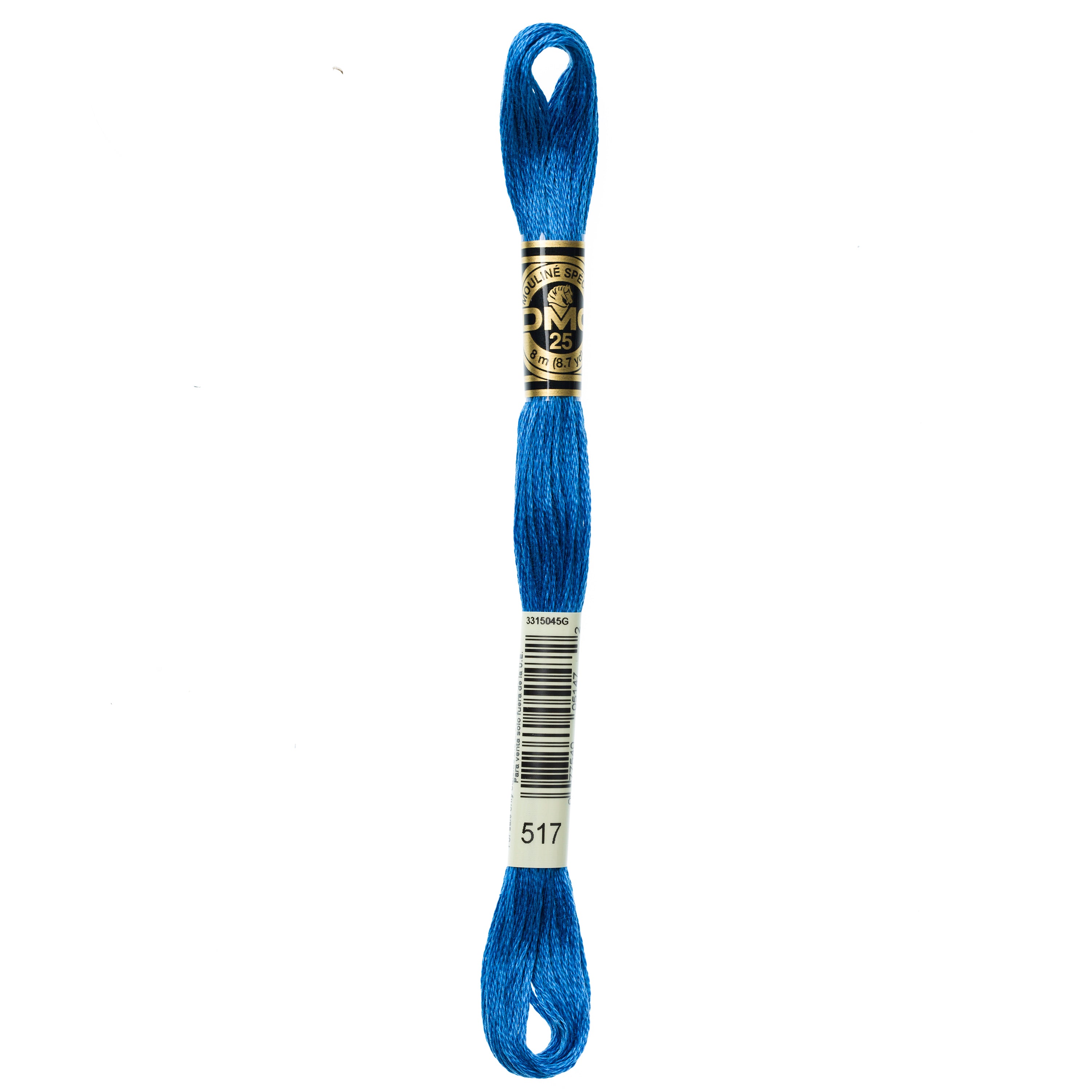blue embroidery floss, DMC 517