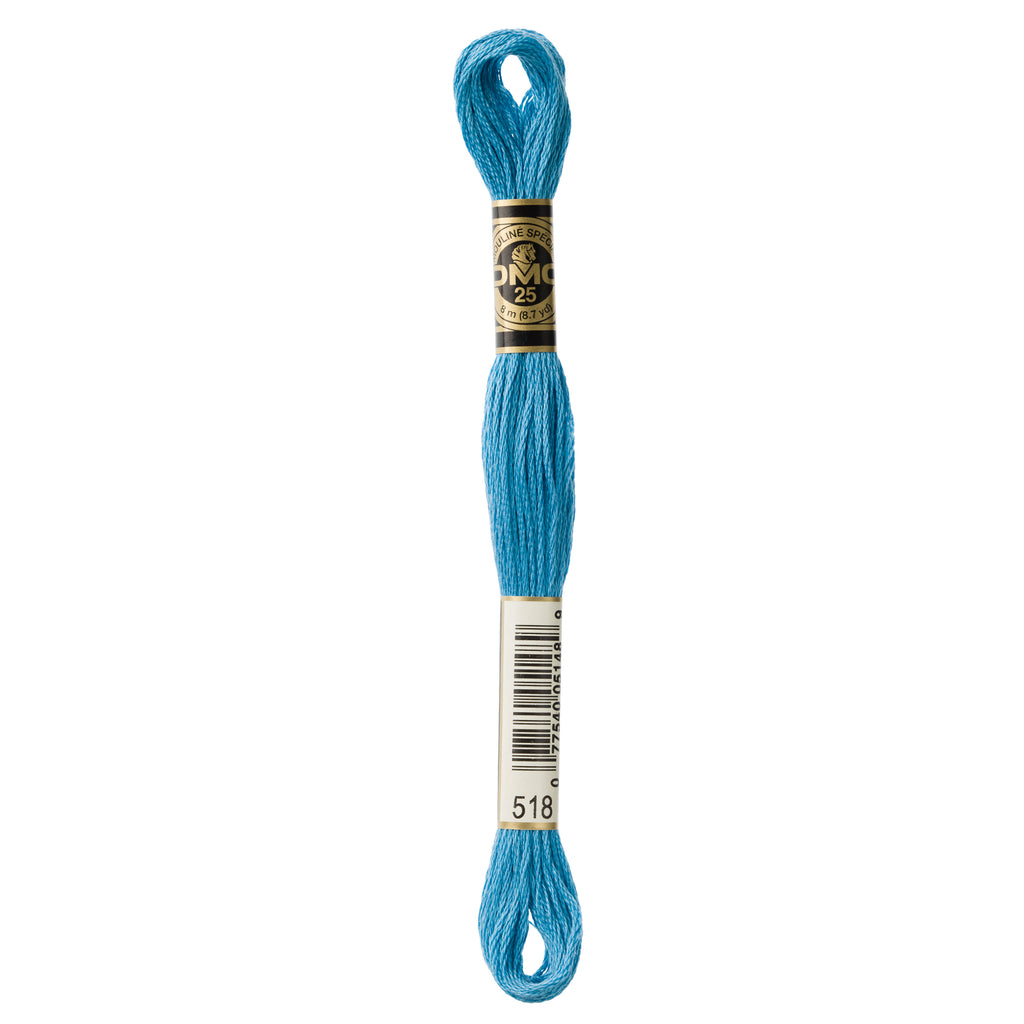 blue embroidery floss, teal embroidery floss, DMC 518