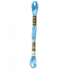 blue embroidery floss, DMC 519