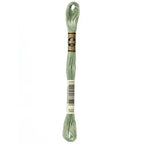green embroidery floss, DMC 522