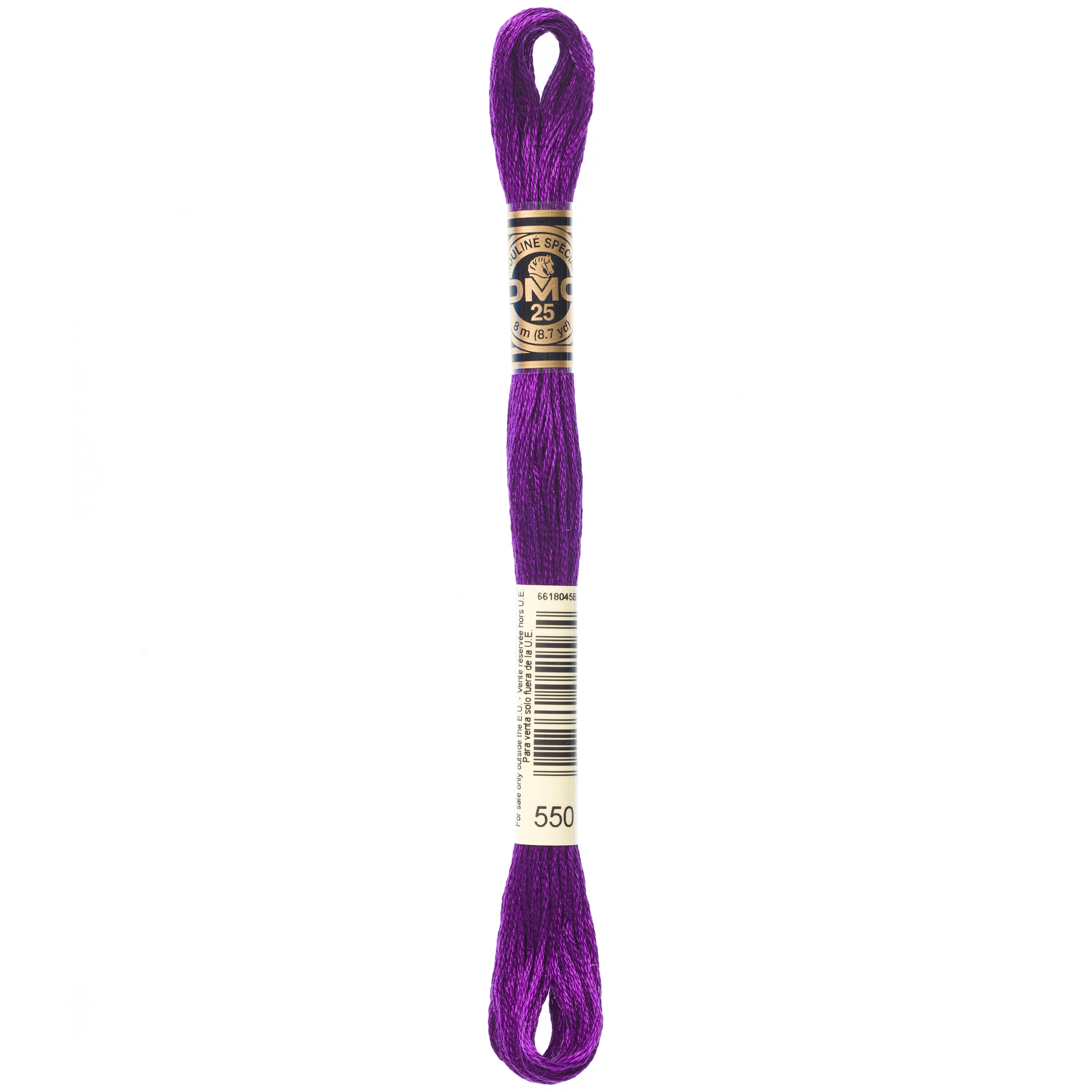 purple embroidery floss, DMC 550